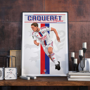 22-23 season Caqueret 30 x 40 cm Sign Poster - Olympique Lyonnais