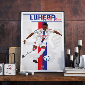 22-23 season Lukeba 30 x 40 cm Sign Poster - Olympique Lyonnais