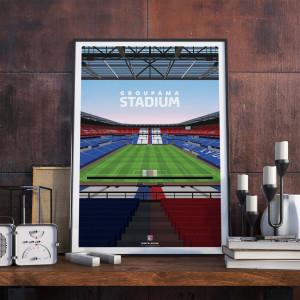 Affiche Groupama Stadium 30 x 40 cm saison 22-23 - Olympique Lyonnais
