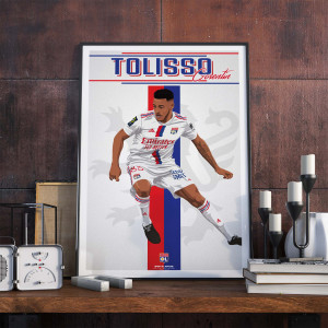 22-23 season Tolisso 40 x 60 cm Sign Poster - Olympique Lyonnais