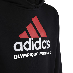 Sweat à capuche BL Noir Junior - Olympique Lyonnais