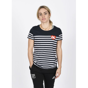 Girl's Navy Blue Marinière - Olympique Lyonnais