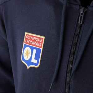 Veste à capuche 3S Bleue Marine Homme - Olympique Lyonnais