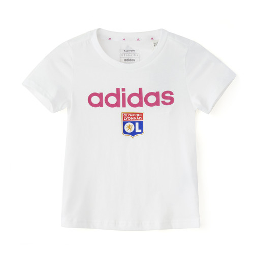 Girl's White LIN T-Shirt - Olympique Lyonnais