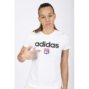 T-Shirt LIN Blanc Femme - Olympique Lyonnais
