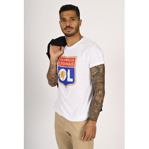 Ungendered White Basic T-Shirt - Olympique Lyonnais