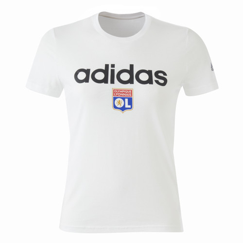 T-Shirt LIN Blanc Femme - Olympique Lyonnais