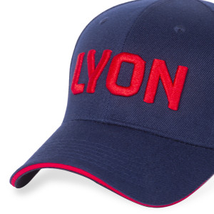 Ungendered Navy Blue LYON Cap - Olympique Lyonnais