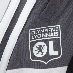 Junior's Black and Grey 3S CB Shorts - Olympique Lyonnais