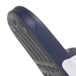 White and Red Adilette Flip-Flops - Olympique Lyonnais