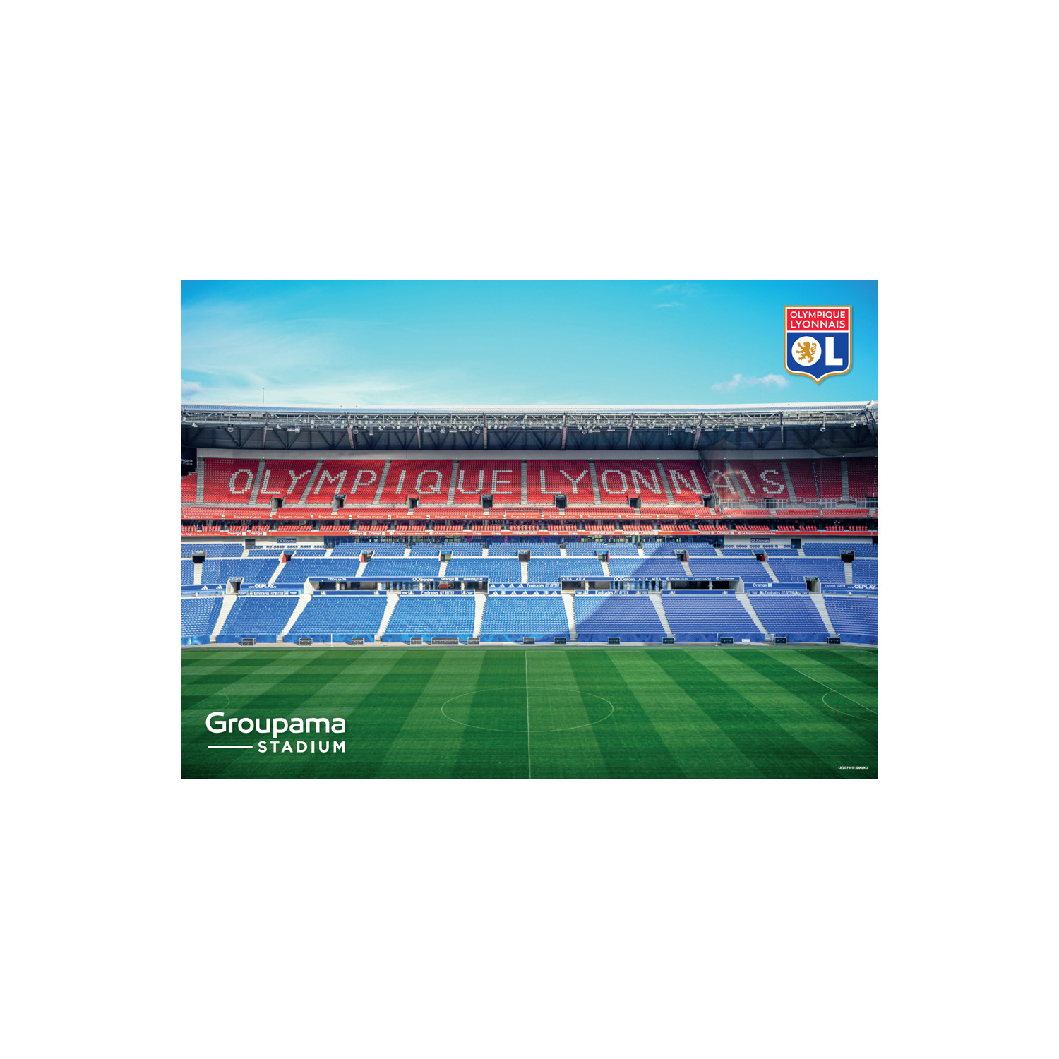 Poster Olympique Lyonnais – Vintage – Fabriqué En France