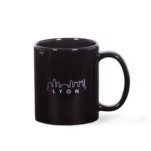 Mug Noir Skyline - Olympique Lyonnais