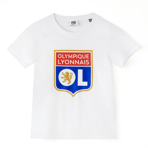 T-Shirt Basic Blanc Junior - Olympique Lyonnais