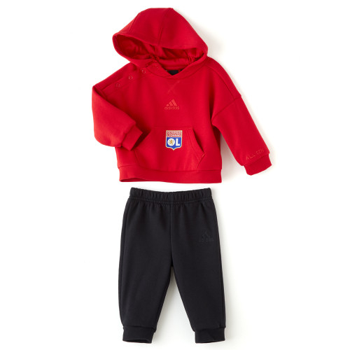 Baby's Red and Black FL Tracksuit Set - Olympique Lyonnais