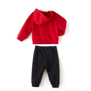 Baby's Red and Black FL Tracksuit Set - Olympique Lyonnais