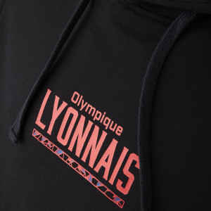Sweat à capuche Instinct Noir Mixte - Olympique Lyonnais