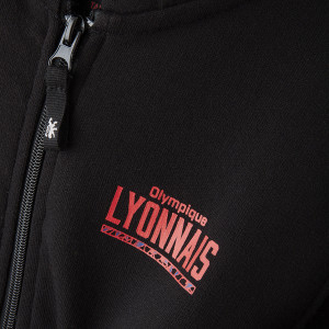 Junior's Black Instinct Hooded Jacket - Olympique Lyonnais