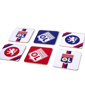 Set de 6 dessous de verre OL - Olympique Lyonnais