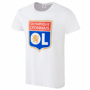T-Shirt Basic Blanc Mixte - Olympique Lyonnais
