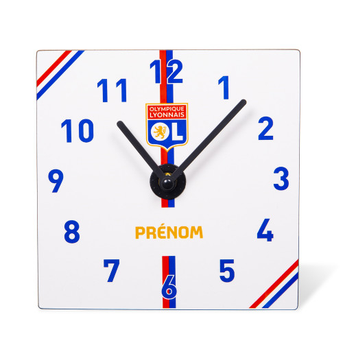 Customizable Wall Clock 23-24 Home Jersey Theme - Olympique Lyonnais