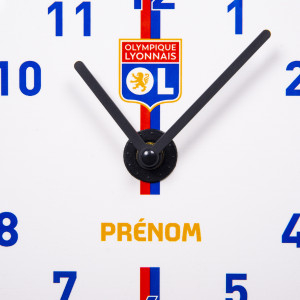 Horloge Murale Personnalisable - Thème Maillot Domicile 23-24 - Olympique Lyonnais