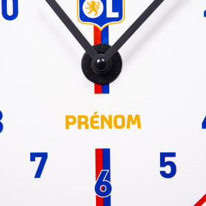 Horloge Murale Personnalisable - Thème Maillot Domicile 23-24 - Olympique Lyonnais