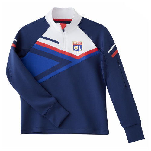 Sweatshirt Training Boost Bleu Marine Junior - Olympique Lyonnais