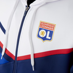 Men's Navy Blue Training Boost Hooded Jacket - Olympique Lyonnais