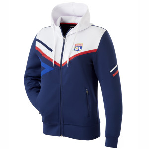 Women's Navy Blue Training Boost Hooded Jacket - Olympique Lyonnais