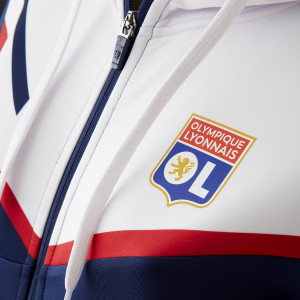 Veste à capuche Training Boost Blanche Femme - Olympique Lyonnais
