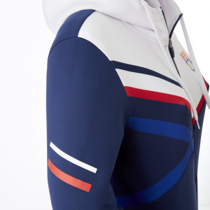 Women's Navy Blue Training Boost Hooded Jacket - Olympique Lyonnais