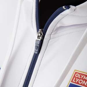 Veste à capuche Training Boost Blanche Femme - Olympique Lyonnais
