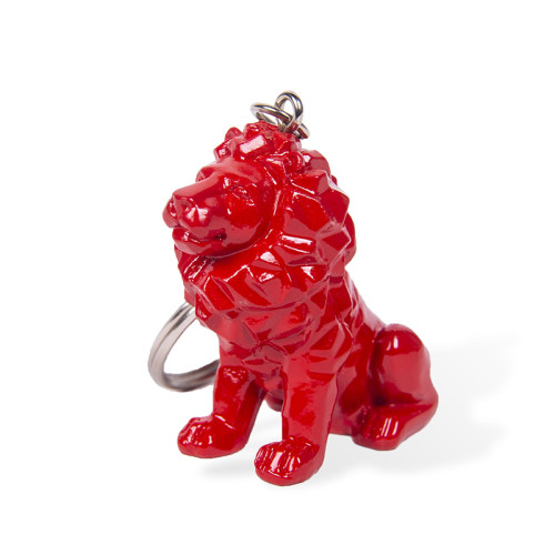 Red Lion Key Ring - Olympique Lyonnais