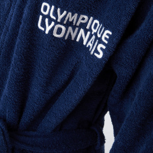 Unisex Navy Blue Olympique Lyonnais Bathrobe - Olympique Lyonnais