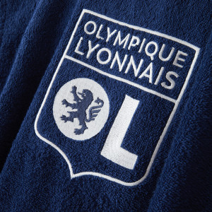 Junior's Navy Blue Olympique Lyonnais Bathrobe