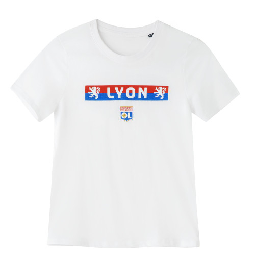 T-Shirt ADN Blanc Junior - Olympique Lyonnais
