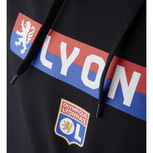 Sweat à capuche ADN Noir Mixte - Olympique Lyonnais