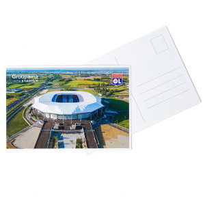 Postcard Groupama Stadium sky view
