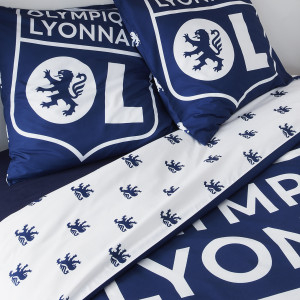 Parure de lit OL 2 places Bleue - Olympique Lyonnais