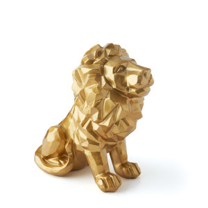 Large Gold Lion Statuette