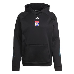 Men's Black TI 3S Hooded Sweatshirt - Olympique Lyonnais