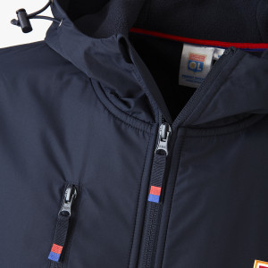 Unisex Navy Blue Softshell Bi-Material Jacket - Olympique Lyonnais