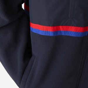 Unisex Navy Blue Softshell Bi-Material Jacket - Olympique Lyonnais