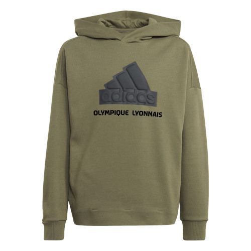 Sweat à capuche FI LOGO Kaki Junior - Olympique Lyonnais