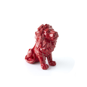 Small Red Lion Statuette