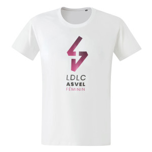 T-Shirt Big Logo LDLC ASVEL Féminin Blanc Mixte