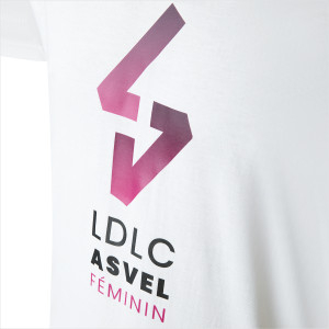 T-Shirt Big Logo LDLC ASVEL Féminin Blanc Mixte - Olympique Lyonnais
