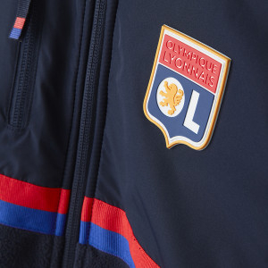 Junior's Navy Blue Softshell Bi-Material Jacket - Olympique Lyonnais