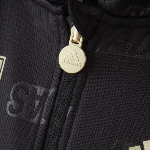 Junior's Black BLV Hooded Jacket - Olympique Lyonnais