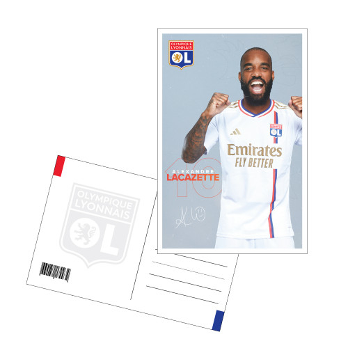 23-24 Lacazette Postcard - Olympique Lyonnais